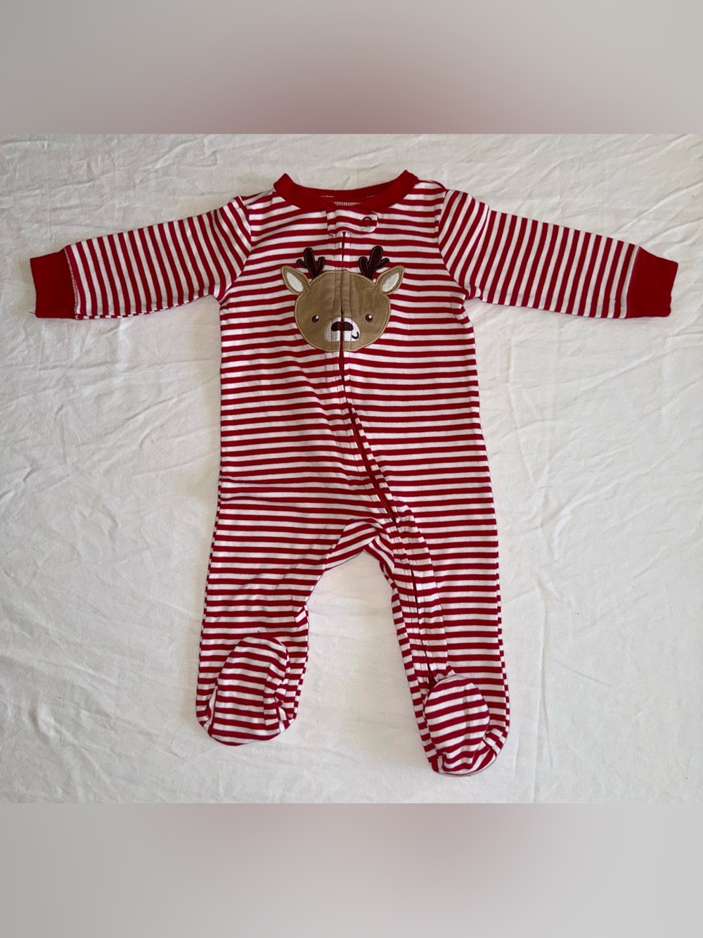 Carter’s Reindeer Christmas Sleeper Footie 9M